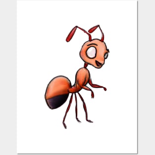 Cute Ant Drawing Posters and Art